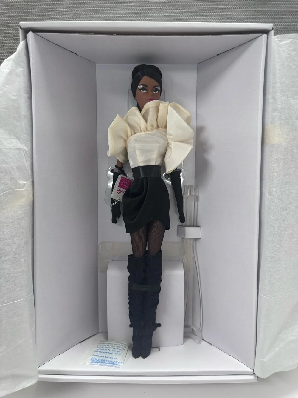 Barbie White and Pink 60th Anniversary Doll Box Back